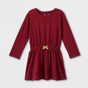 Toddler Girl Just One You Carters Maroon Polka Dot Dress - 2T